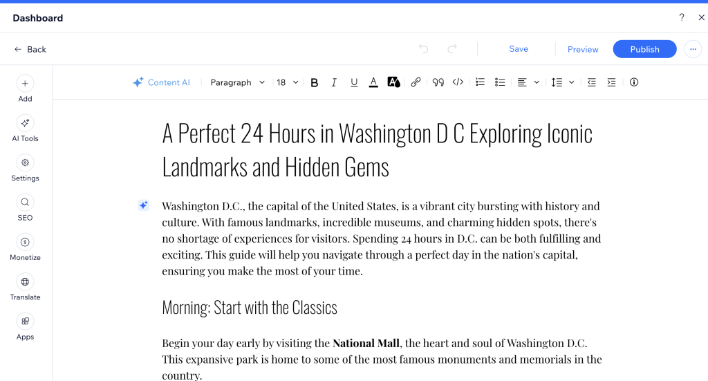 Funcționalități de blogging în Wix