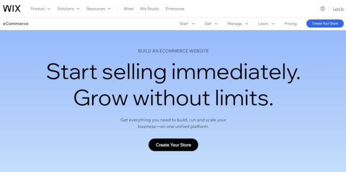 Funcționalități de comerț electronic Wix