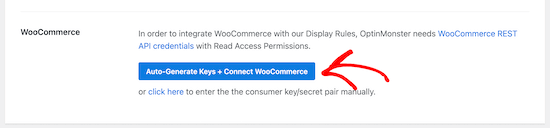 OptinMonster와 WooCommerce 연결