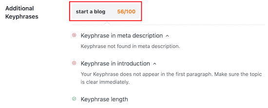 Enter additional keywords