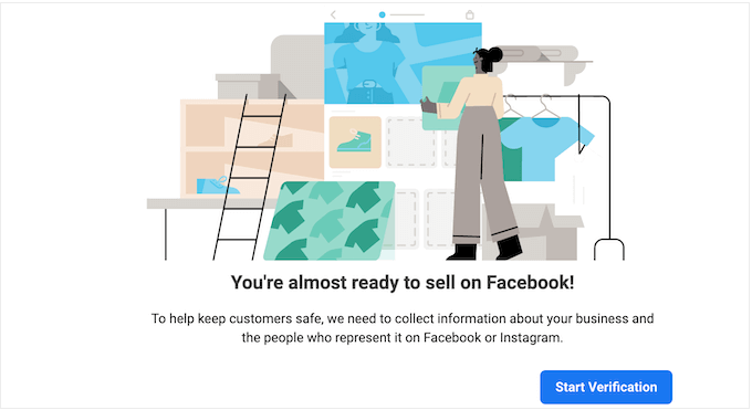 How to start the Facebook store verification process
