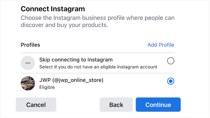 Connecting Instagram to your WooCommerce store