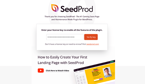 SeedProd license key