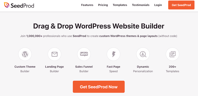 The SeedProd page builder plugin for WordPress