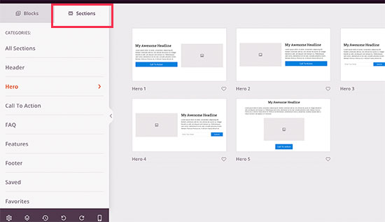 Reusable sections in SeedProd