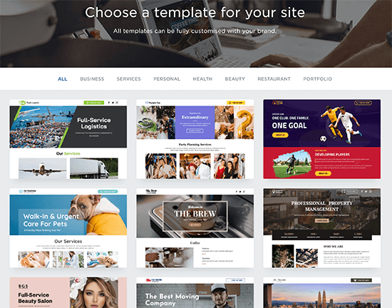 Web.com Website Builder Templates