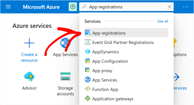 Selectarea opțiunii Înregistrări de aplicații