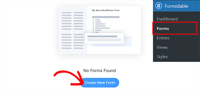 Click the Create New Form button