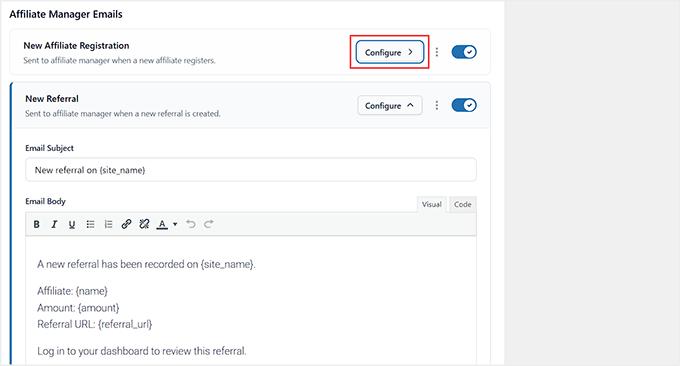 E-Mails in AffiliateWP konfigurieren