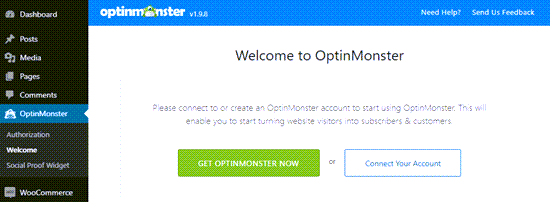 Connect OptinMonster to your WordPress site