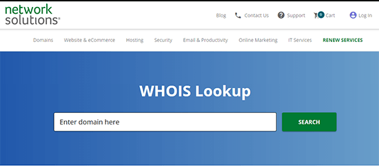 Domain lookup tool