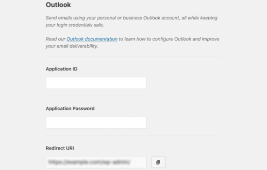 Outlook Settings in WP Mail SMTP