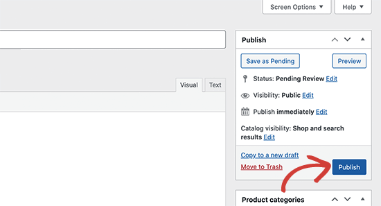 Publicarea produselor în așteptare pe site-ul dvs. educațional