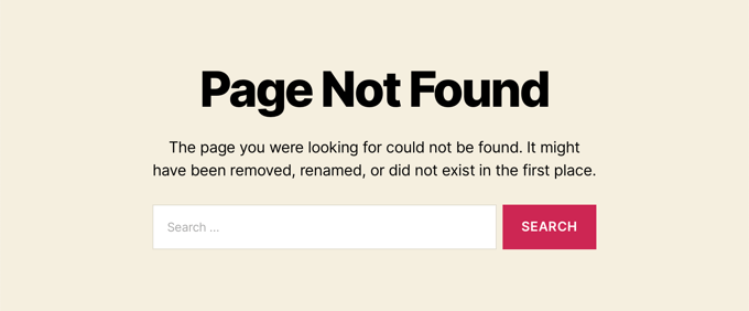 默认 WordPress 404 页面