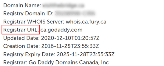 Domain name registrar contact