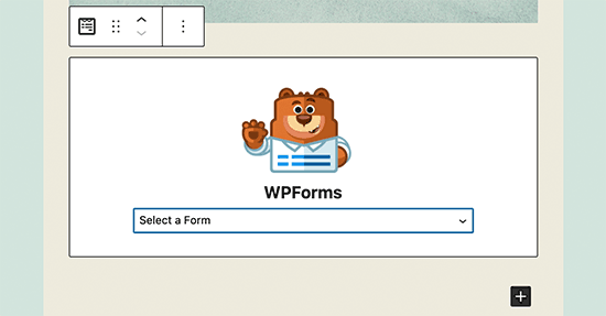 WordPress 编辑器中的 WPForms 块