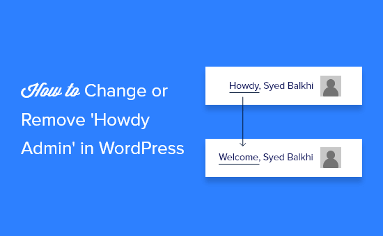 Change Or Remove Howdy Admin In Wordpress Og