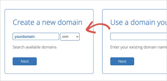 Choose domain name