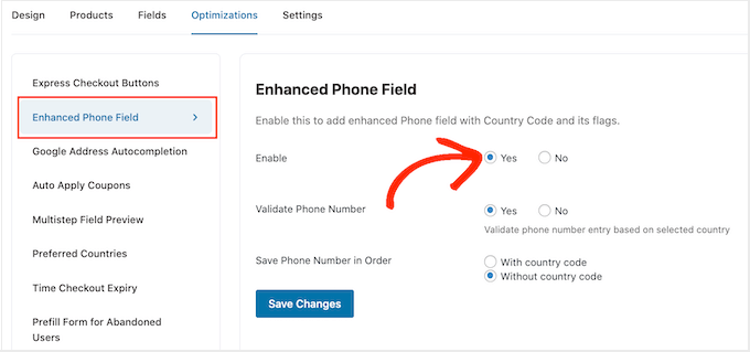 FunnelKit's conversion optimization settings