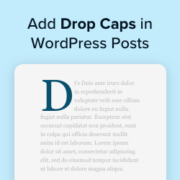How to add drop caps in WordPress