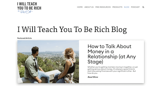 I Will Teach You To Be Rich Blog