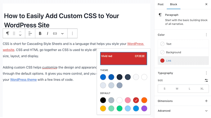 Change Your Site's Colors Using Styles –  Support