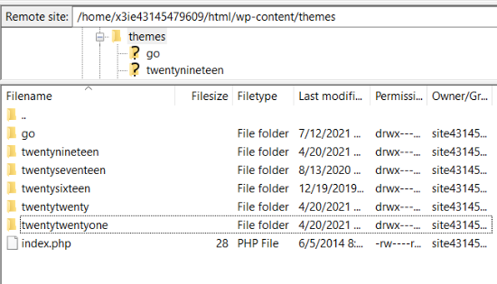 Navigate To Your Theme Files In Ftp Client