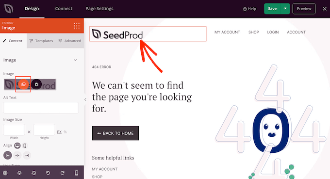 Adding your own logo to a 404 page