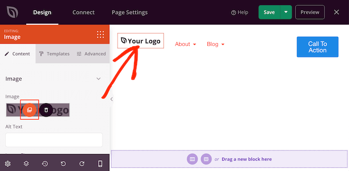 Adding a logo to an online store's checkout page