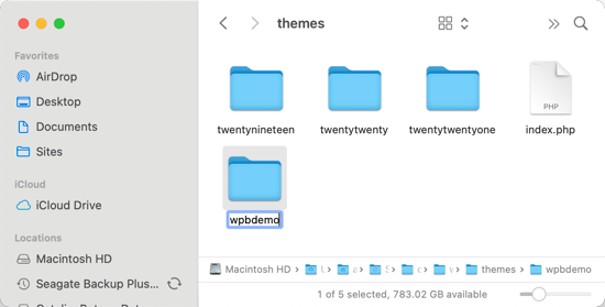 Create a Folder for the Child Theme