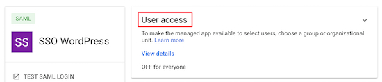 Click user access