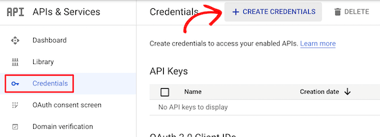 Create credentials