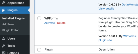 Activate the Plugin