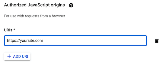 Javascript origins enter URL