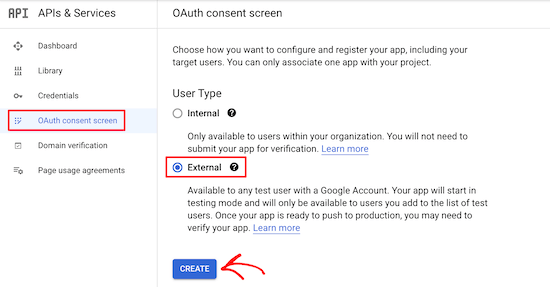 Oauth Consent Screen External