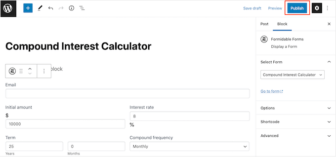 How to publish an online calculator to your WordPress website