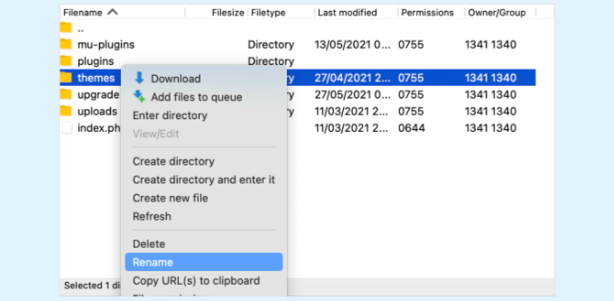 Rename themes folder