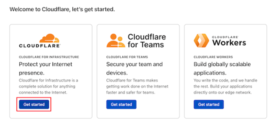 Select standard Cloudflare