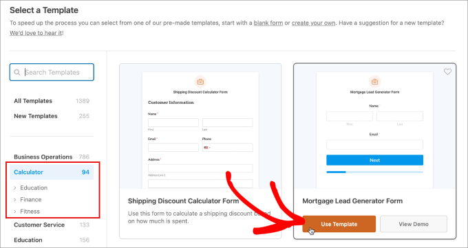 use mortgage lead generator form template