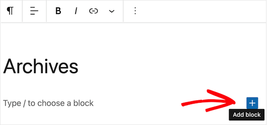 Adding a new block to a WordPress blog or website