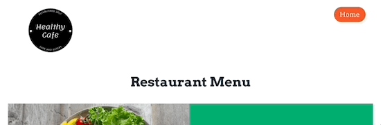 WordPress 餐厅菜单