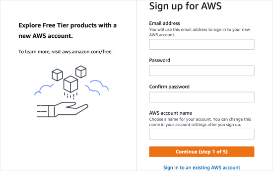 您需要注册一个 Amazon Web Services 免费帐户