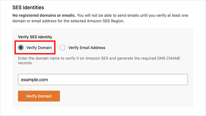 Verify Your Domain Name on Amazon SES