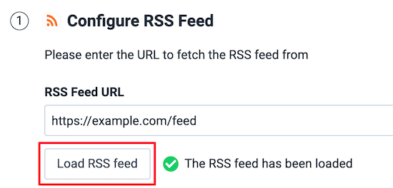 Inserisci l'URL del feed RSS