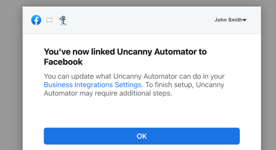 Uncanny Automator è ora collegato a Facebook