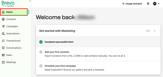 Brevo (Sendinblue) dashboard