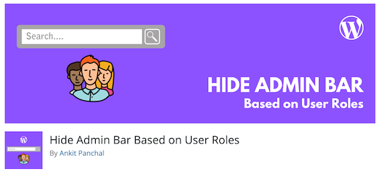 Hide Admin Bar User Roles Plugin