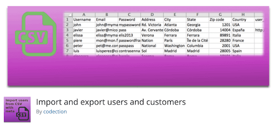 Import Export Users Customers Plugin