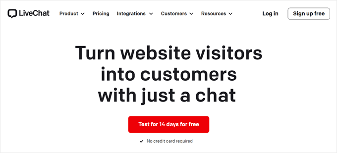 LiveChat website