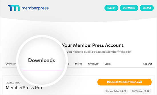 Memberpress Account Downloads Area